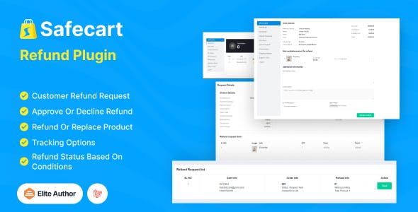 Refund Plugin - Safecart Multi-Vendor Laravel eCommerce platform