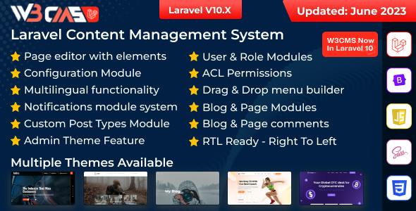 W3CMS-Laravel | Content Management System