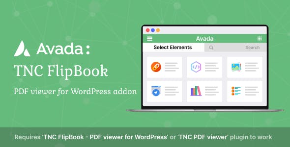 Avada - TNC FlipBook - PDF viewer for WordPress Addon