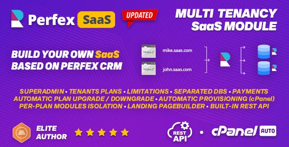 SaaS module for Perfex CRM - Multi Tenancy Support