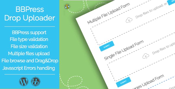 Drop Uploader for BBPress - Drag&Drop File Uploader Addon
