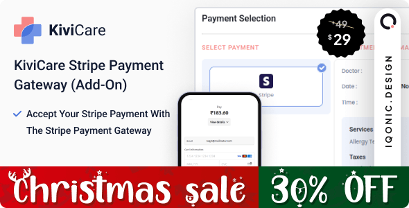 KiviCare - Stripe Payment Gateway (Add-on)